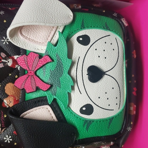 Betsey Johnson NWT, NIB 2-piece Backpack and Card Case Holiday Dog Set